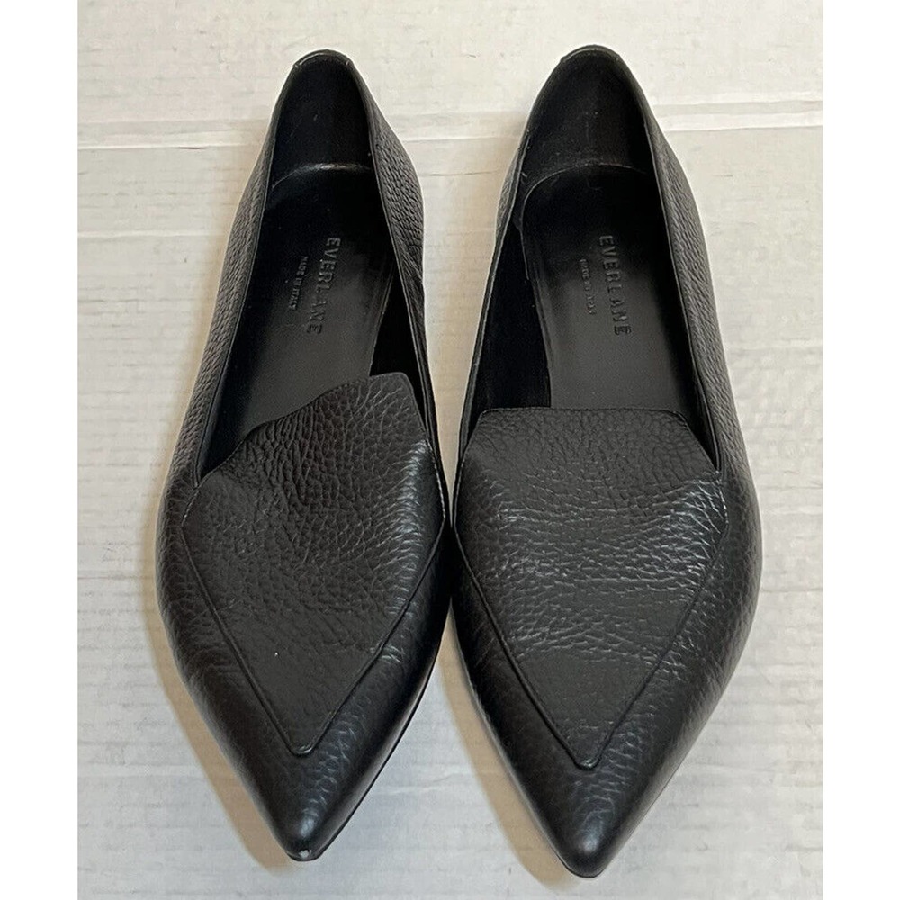 Everlane Size 9.5 The Modern Loafer Black Women Italian Leather Slip On